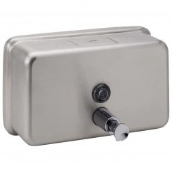 Harney Hardware Commercial Liquid Soap Dispenser, Horizontal, ADA Compliant, 40 Oz. Bathroom Grab Bars