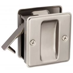 Harney Hardware Doors Bolts And Latches Pocket Door Lock, Passage, 2 1/2 In. X 2 3/4 In.