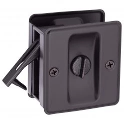 Harney Hardware Pocket Door Lock, Privacy, 2 1/2 In. X 2 3/4 In.