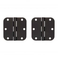 Harney Hardware Door Stops And Hinges Door Hinges, Plain Bearing, 3 1/2 In. X 3 1/2 In. X 5/8 In. Radius, 2 Pack