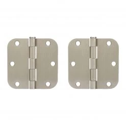 Harney Hardware Door Stops And Hinges Door Hinges, Plain Bearing, 3 1/2 In. X 3 1/2 In. X 5/8 In. Radius, 2 Pack