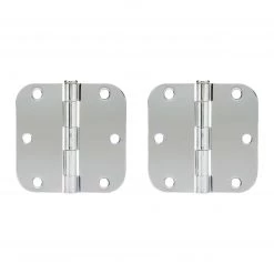 Harney Hardware Door Stops And Hinges Door Hinges, Plain Bearing, 3 1/2 In. X 3 1/2 In. X 5/8 In. Radius, 2 Pack