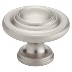 Harney Hardware Cabinet Knob, 3 Ring, Round, 1 1/8 In. Diameter Decorative Hardware
