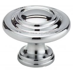 Harney Hardware Decorative Hardware Cabinet Knob, 3 Ring, Round, 1 1/8 In. Diameter