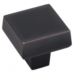 Harney Hardware Cabinet Knob, Contemporary Square, 1 5/16 In. Wide