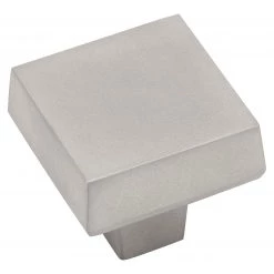 Harney Hardware Cabinet Knob, Contemporary Square, 1 5/16 In. Wide Decorative Hardware