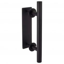 Harney Hardware Barn Door Bar Pull With Flush Interior Finger Grip Decorative Hardware