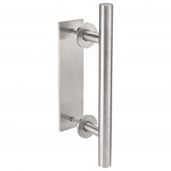 Harney Hardware Decorative Hardware Barn Door Bar Pull With Flush Interior Finger Grip