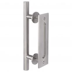 Harney Hardware Decorative Hardware Barn Door Bar Pull With Flush Interior Finger Grip
