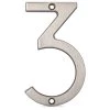 Harney Hardware 4 In. Contemporary House Number 3 Decorative Hardware