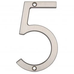 Harney Hardware 4 In. Contemporary House Number 5 Decorative Hardware