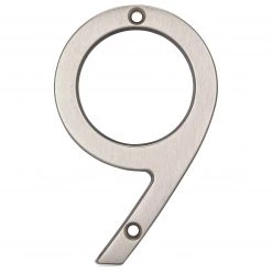 Harney Hardware 4 In. Contemporary House Number 9 Decorative Hardware