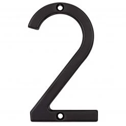 Harney Hardware 4 In. Contemporary House Number 2 Decorative Hardware