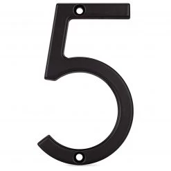 Harney Hardware Decorative Hardware 4 In. Contemporary House Number 5