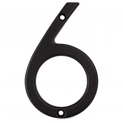 Harney Hardware 4 In. Contemporary House Number 6 Decorative Hardware