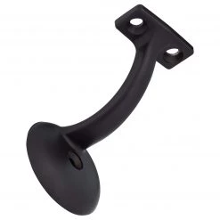Harney Hardware Handrail Bracket, Heavy Duty, Round Wall Mounting Escutcheon, One Wall Mounting Screw