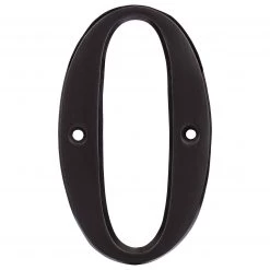 Harney Hardware 4 In. House Number 0, Solid Brass