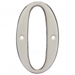 Harney Hardware Decorative Hardware 4 In. House Number 0, Solid Brass