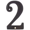 Harney Hardware 4 In. House Number 2, Solid Brass