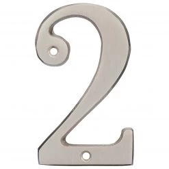 Harney Hardware 4 In. House Number 2, Solid Brass Decorative Hardware