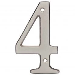 Harney Hardware 4 In. House Number 4, Solid Brass