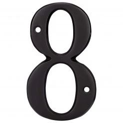 Harney Hardware Decorative Hardware 4 In. House Number 8, Solid Brass