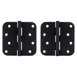 Harney Hardware Door Stops And Hinges Door Hinges, Plain Bearing, 4 In. X 4 In. X 5/8 In. Radius, 2 Pack