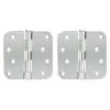 Harney Hardware Door Hinges, Plain Bearing, 4 In. X 4 In. X 5/8 In. Radius, 2 Pack