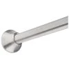 Harney Hardware Shower Rods Adjustable Tension Shower Rod, Stainless Steel, Adjustable Length 44 To 72 Inches., Round Escutcheon