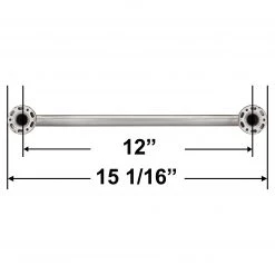 Harney Hardware Bathroom Grab Bar, Decorative, Dome Escutcheon, 12 In. X 1 1/4 In.