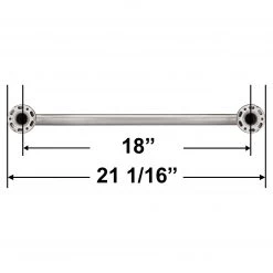 Harney Hardware Bathroom Grab Bar, Decorative, Dome Escutcheon, 18 In. X 1 1/4 In. Bathroom Grab Bars