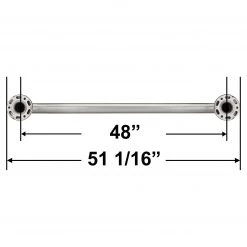 Harney Hardware Bathroom Grab Bar, Decorative, Dome Escutcheon, 48 In. X 1 1/4 In.