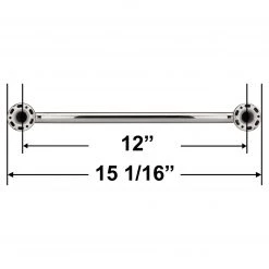 Harney Hardware Bathroom Grab Bar, Decorative, Dome Escutcheon, 12 In. X 1 1/4 In. Bathroom Grab Bars