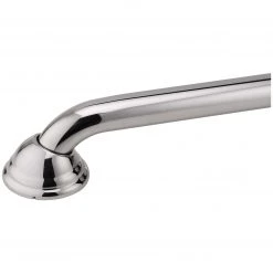 Harney Hardware Bathroom Grab Bar, Decorative, Dome Escutcheon, 18 In. X 1 1/4 In.