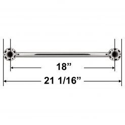 Harney Hardware Bathroom Grab Bar, Decorative, Dome Escutcheon, 18 In. X 1 1/4 In.