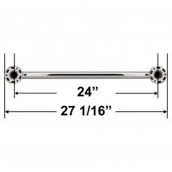 Harney Hardware Bathroom Grab Bars Bathroom Grab Bar, Decorative, Dome Escutcheon, 24 In. X 1 1/4 In.