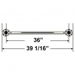 Harney Hardware Bathroom Grab Bars Bathroom Grab Bar, Decorative, Dome Escutcheon, 36 In. X 1 1/4 In.