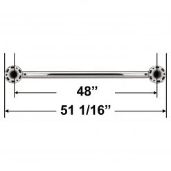 Harney Hardware Bathroom Grab Bars Bathroom Grab Bar, Decorative, Dome Escutcheon, 48 In. X 1 1/4 In.