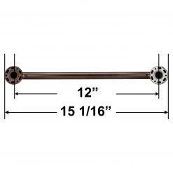 Harney Hardware Bathroom Grab Bars Bathroom Grab Bar, Decorative, Dome Escutcheon, 12 In. X 1 1/4 In.