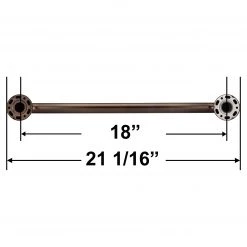 Harney Hardware Bathroom Grab Bars Bathroom Grab Bar, Decorative, Dome Escutcheon, 18 In. X 1 1/4 In.