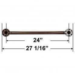 Harney Hardware Bathroom Grab Bar, Decorative, Dome Escutcheon, 24 In. X 1 1/4 In. Bathroom Grab Bars