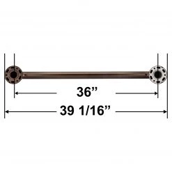 Harney Hardware Bathroom Grab Bars Bathroom Grab Bar, Decorative, Dome Escutcheon, 36 In. X 1 1/4 In.