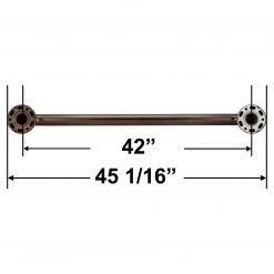 Harney Hardware Bathroom Grab Bar, Decorative, Dome Escutcheon, 42 In. X 1 1/4 In.