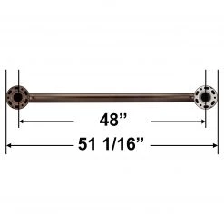 Harney Hardware Bathroom Grab Bar, Decorative, Dome Escutcheon, 48 In. X 1 1/4 In. Bathroom Grab Bars