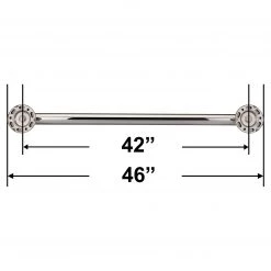 Harney Hardware Bathroom Grab Bar, Contemporary, Round Escutcheon, 42 In. X 1 1/4 In. Bathroom Grab Bars