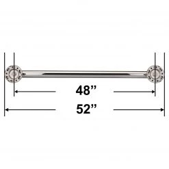 Harney Hardware Bathroom Grab Bar, Contemporary, Round Escutcheon, 48 In. X 1 1/4 In.