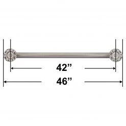 Harney Hardware Bathroom Grab Bar, Contemporary, Round Escutcheon, 42 In. X 1 1/4 In. Bathroom Grab Bars