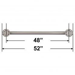 Harney Hardware Bathroom Grab Bars Bathroom Grab Bar, Contemporary, Round Escutcheon, 48 In. X 1 1/4 In.