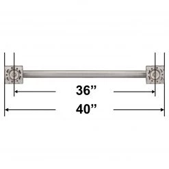 Harney Hardware Bathroom Grab Bars Bathroom Grab Bar, Contemporary, Square Escutcheon, 36 In. X 1 1/4 In.