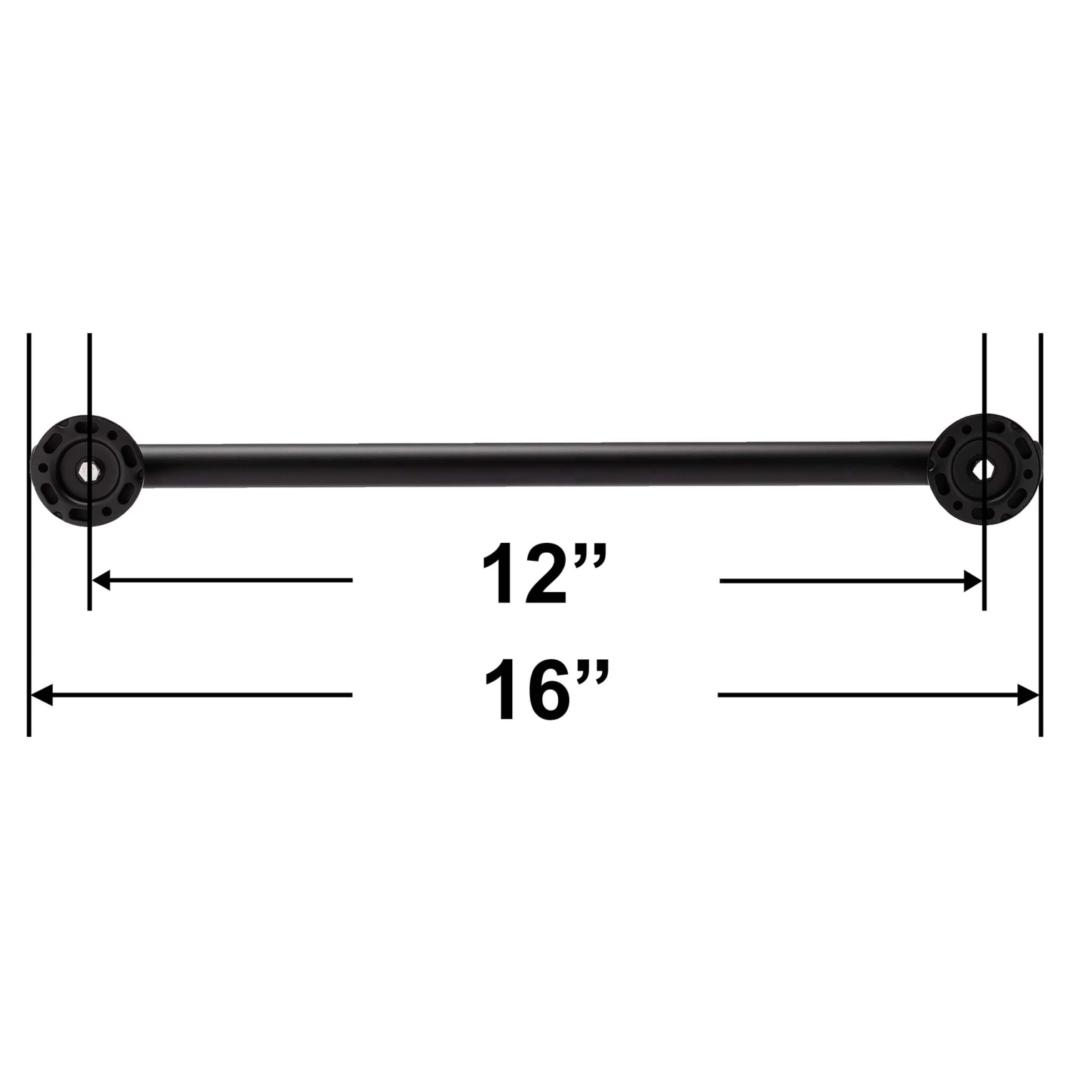Harney Hardware Bathroom Grab Bar, Contemporary, Round Escutcheon, 12 In. X 1 1/4 In. Bathroom Grab Bars 2 Harney Hardware Bathroom Grab Bar, Contemporary, Round Escutcheon, 12 In. X 1 1/4 In. Bathroom Grab Bars